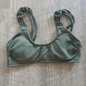 Xhilaration Olive Green Bikini Swim Top.